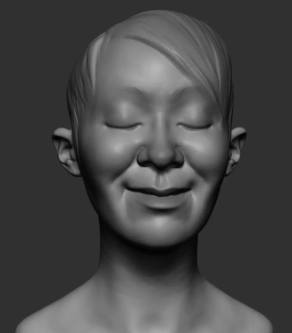 Female Heads v2 3D model_0
