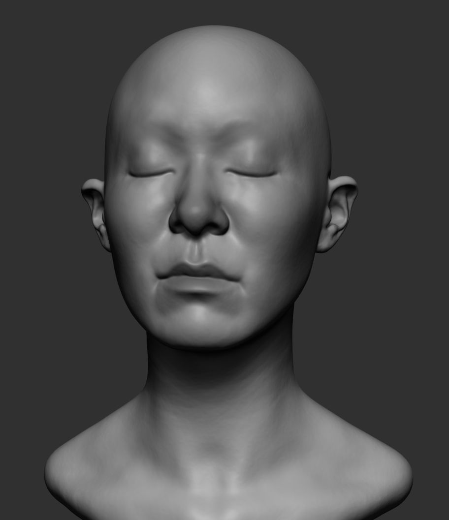 Female Heads v2 3D model_4