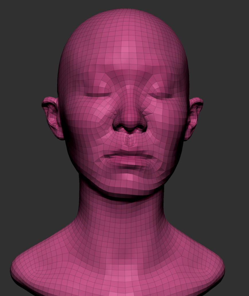 Female Heads v2 3D model_6