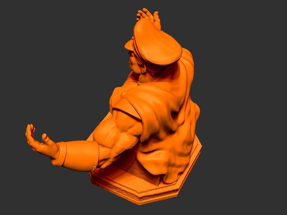M Bison bust 3D print model_16