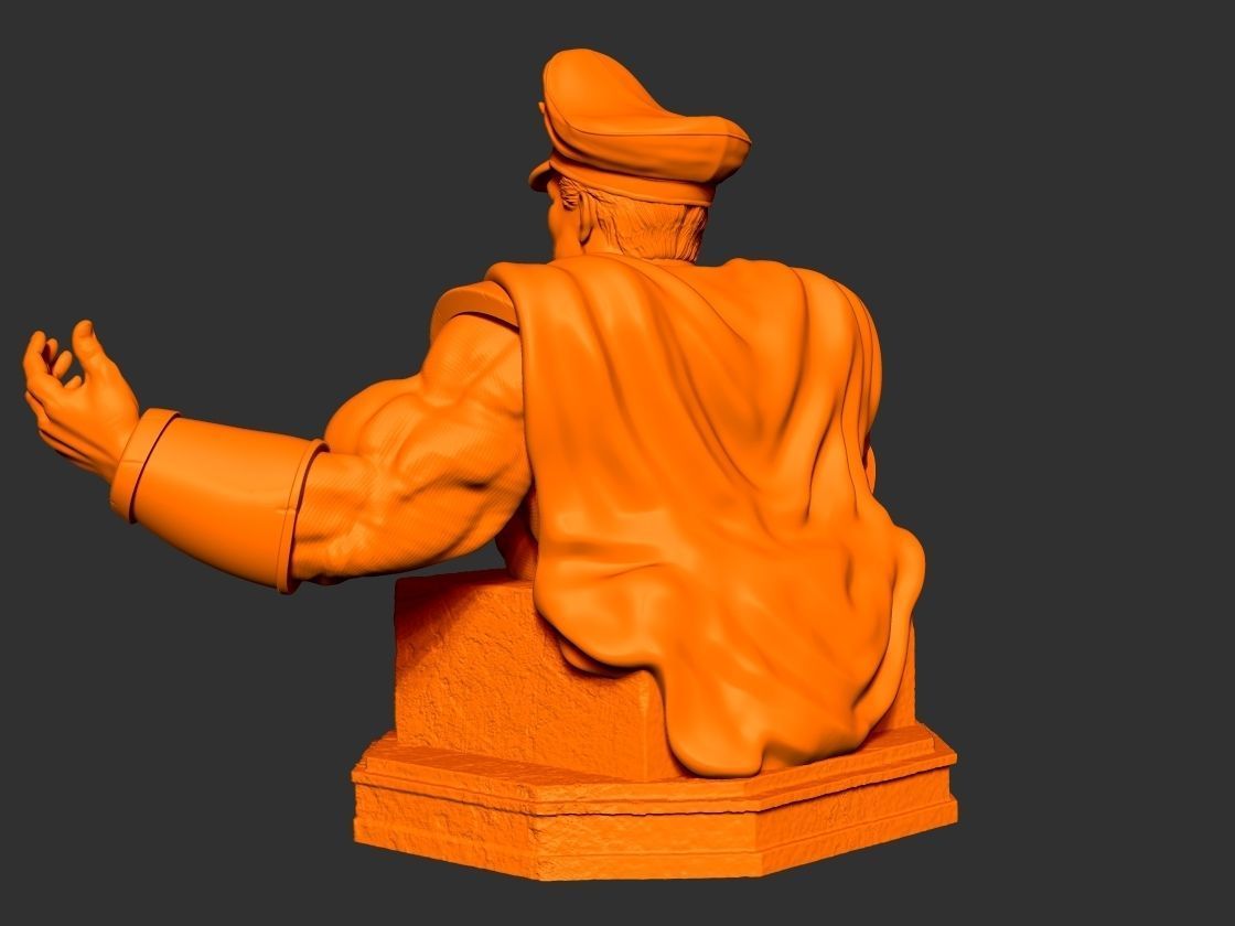 M Bison bust 3D print model_15