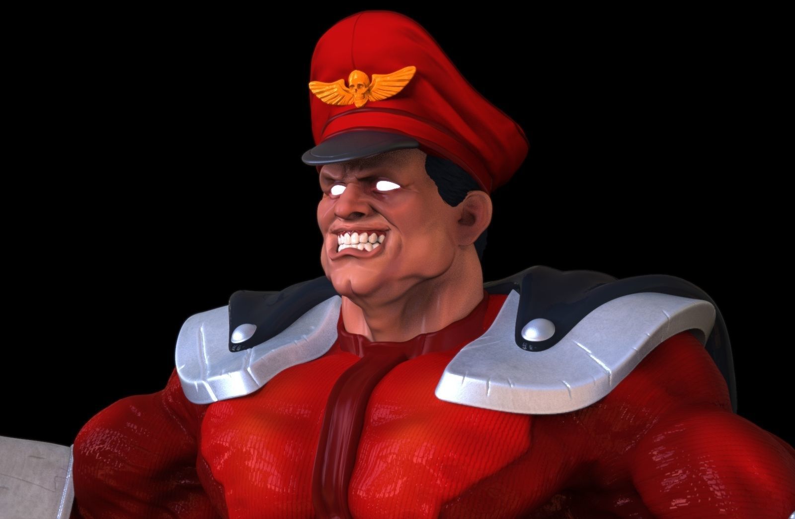 M Bison bust 3D print model_4