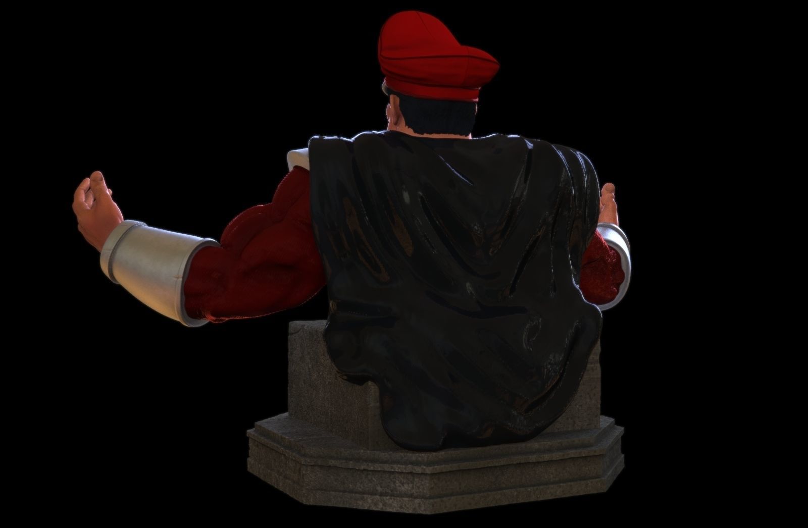 M Bison bust 3D print model_7