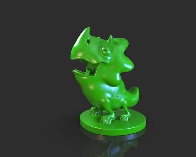 Stylized Triceratops Baby 3D print model
