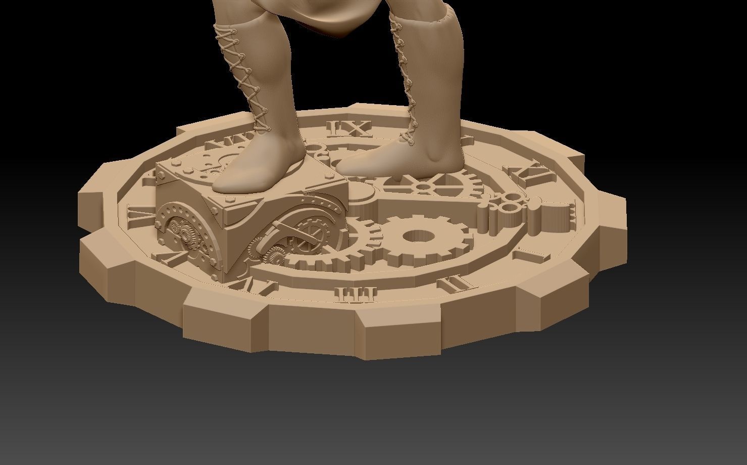 Steam Punk Woman 001 3D print model_10