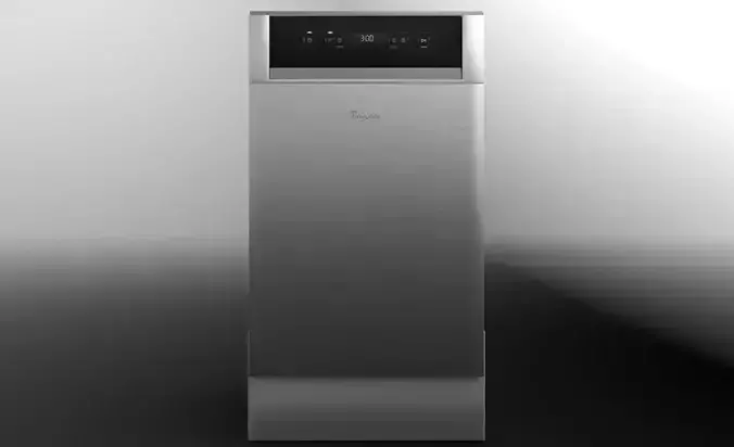 WHIRLPOOL FREESTANDING SLIMLINE DISHWASHER Low-poly 3D model