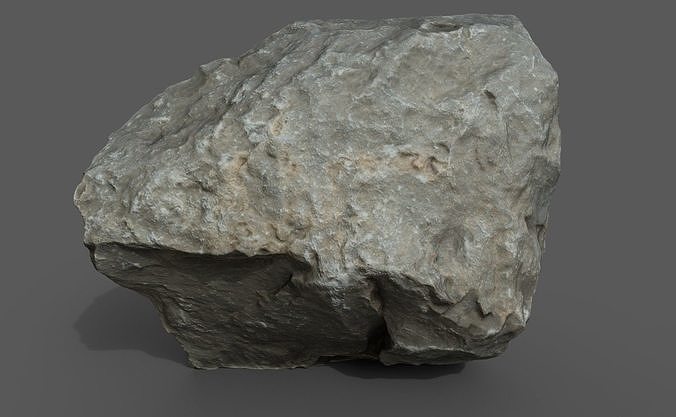 Small Grey Rock Low-poly 3D model