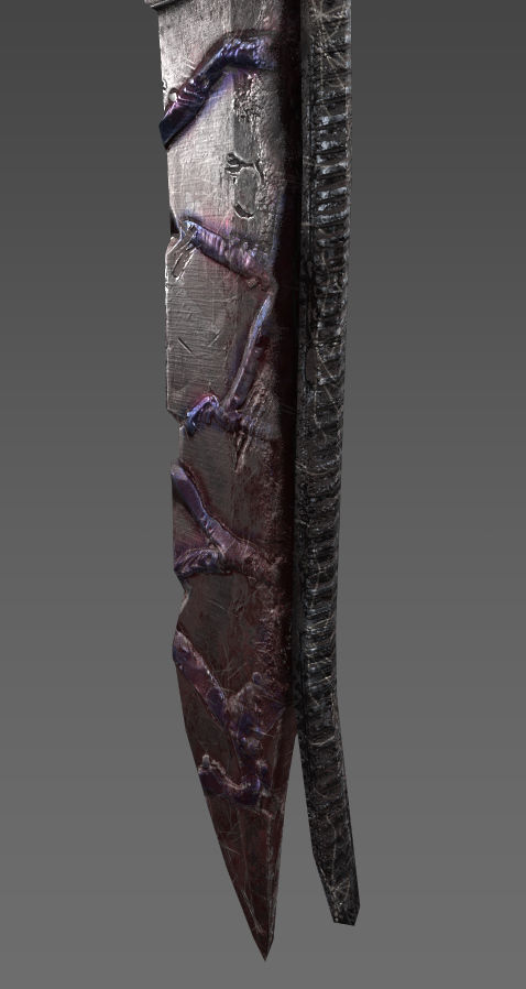 Maniac knife Low-poly 3D model_1