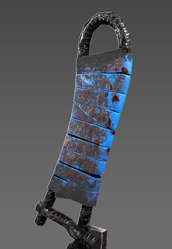 Maniac knife Low-poly 3D model_2