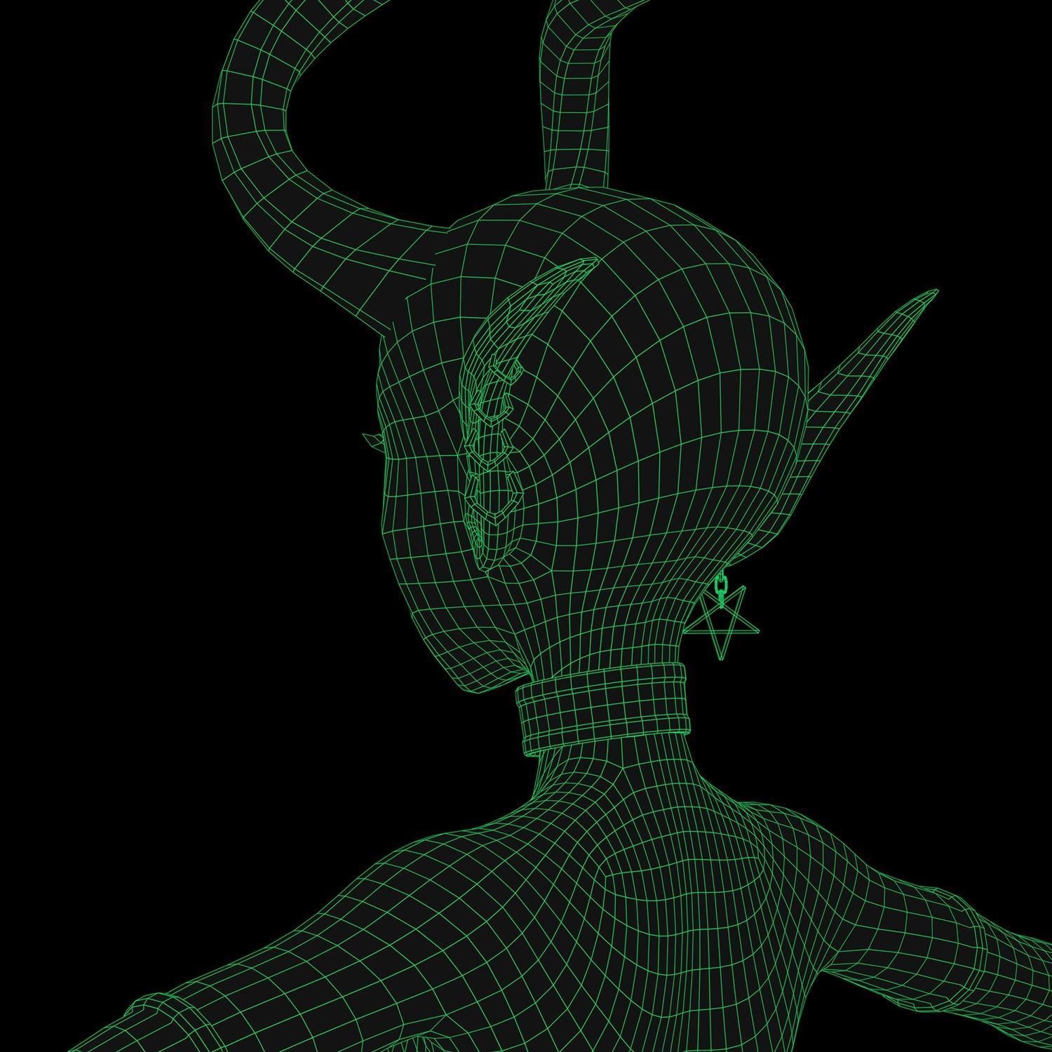 Succubus Anime Low-poly 3D model_22