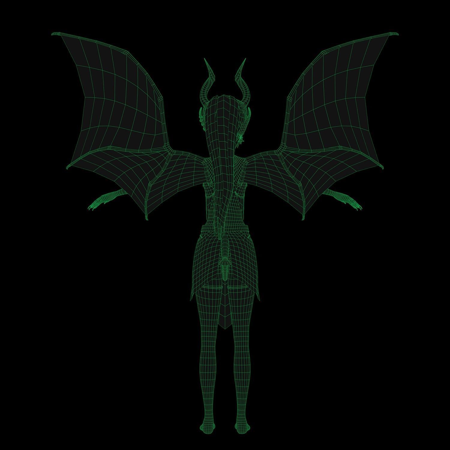 Succubus Anime Low-poly 3D model_15