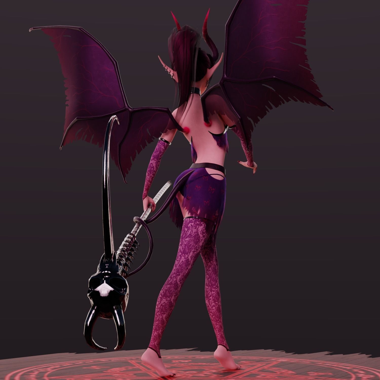 Succubus Anime Low-poly 3D model_8