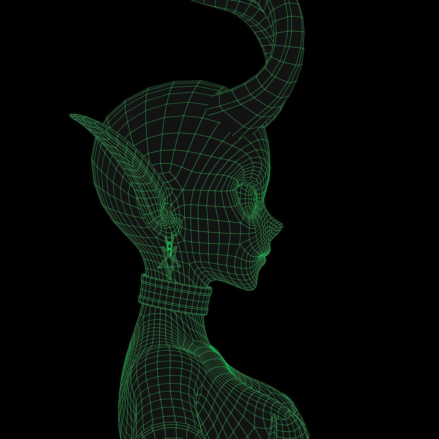 Succubus Anime Low-poly 3D model_25