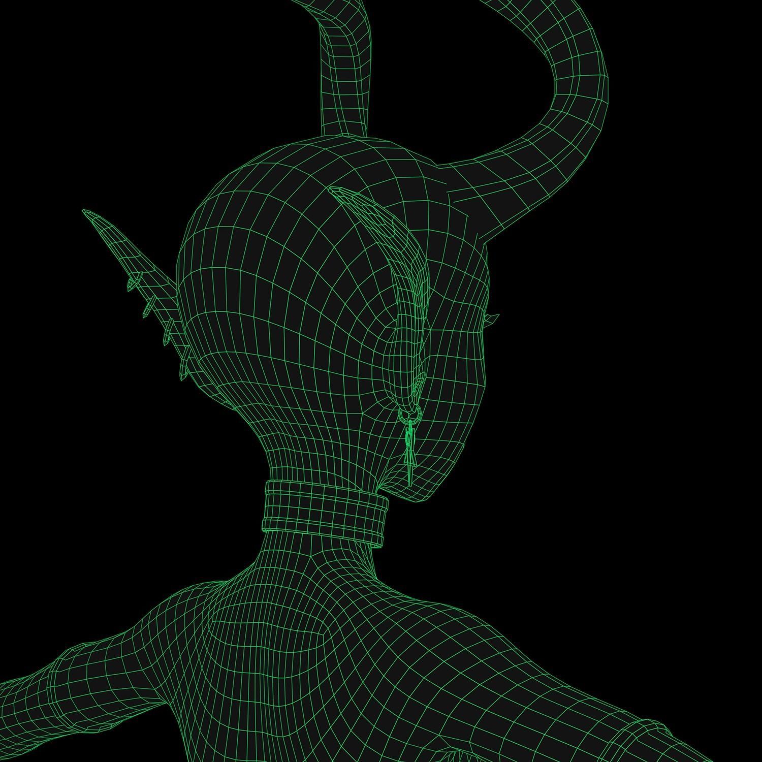 Succubus Anime Low-poly 3D model_24