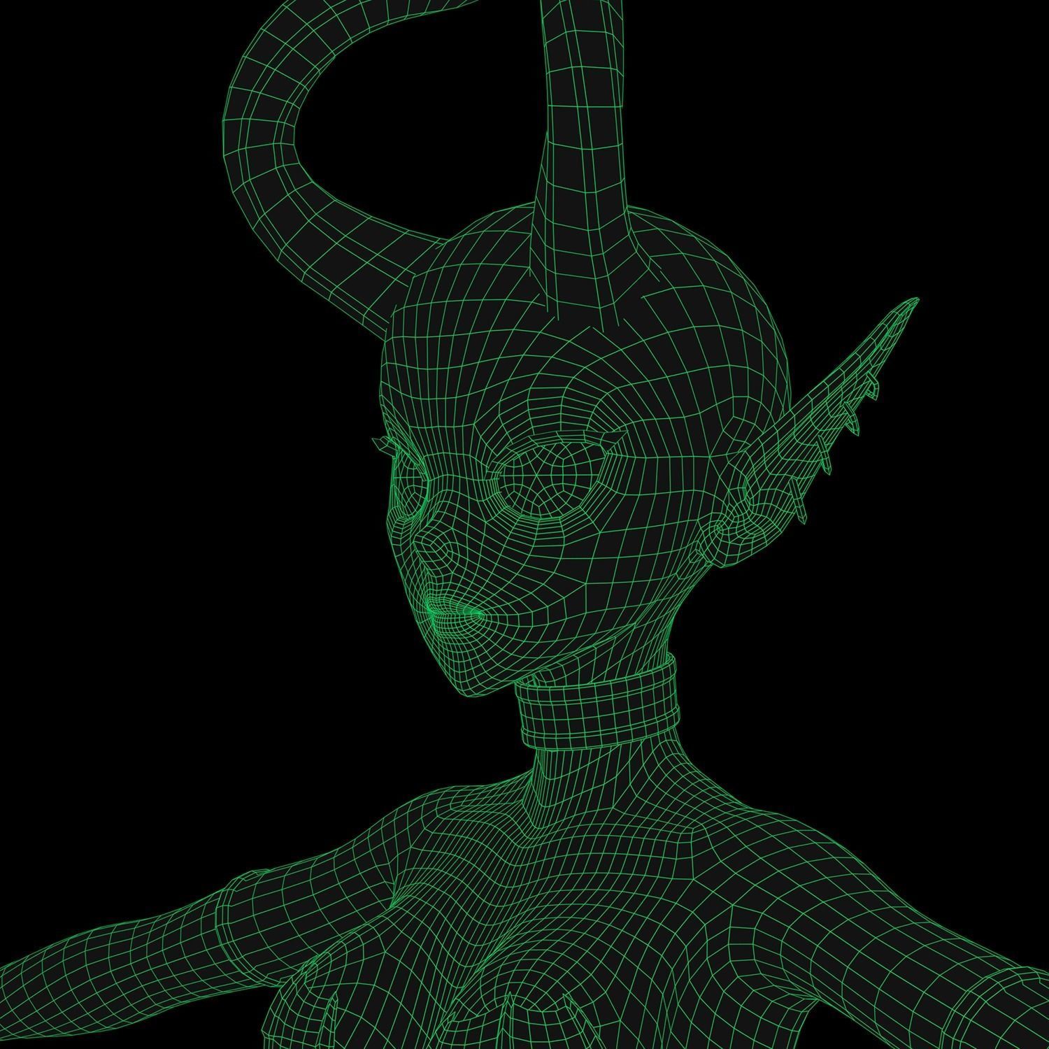 Succubus Anime Low-poly 3D model_20