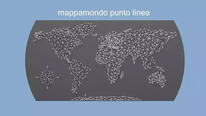 Mappamondo punto linea 3d print 3D print model