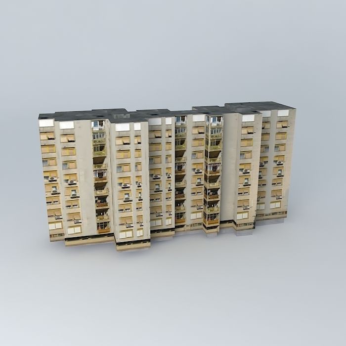 Residential Building In Mostar Free 3D model_2