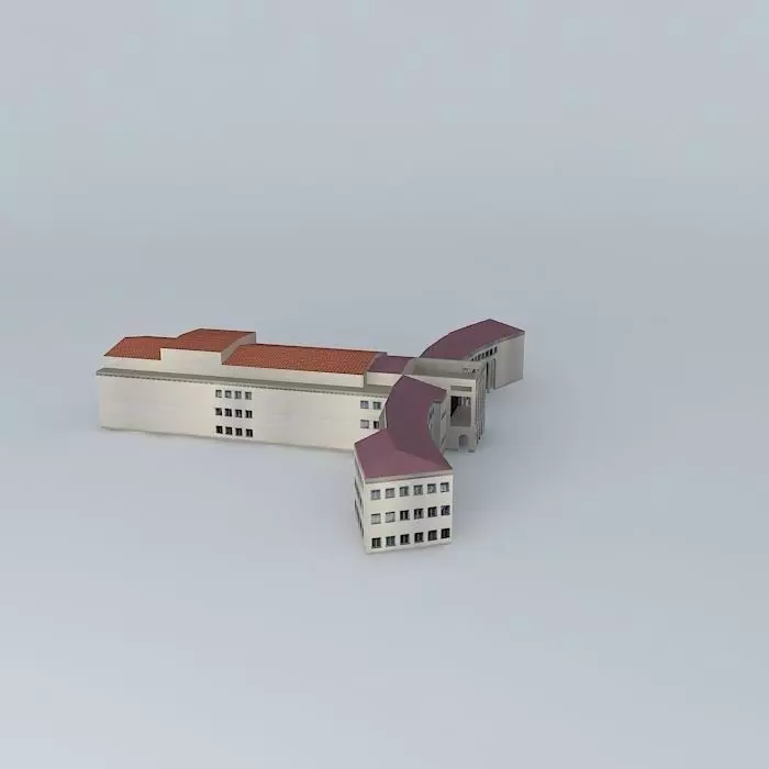Herceg Stjepan Kosaca Building In Mostar Free 3D model