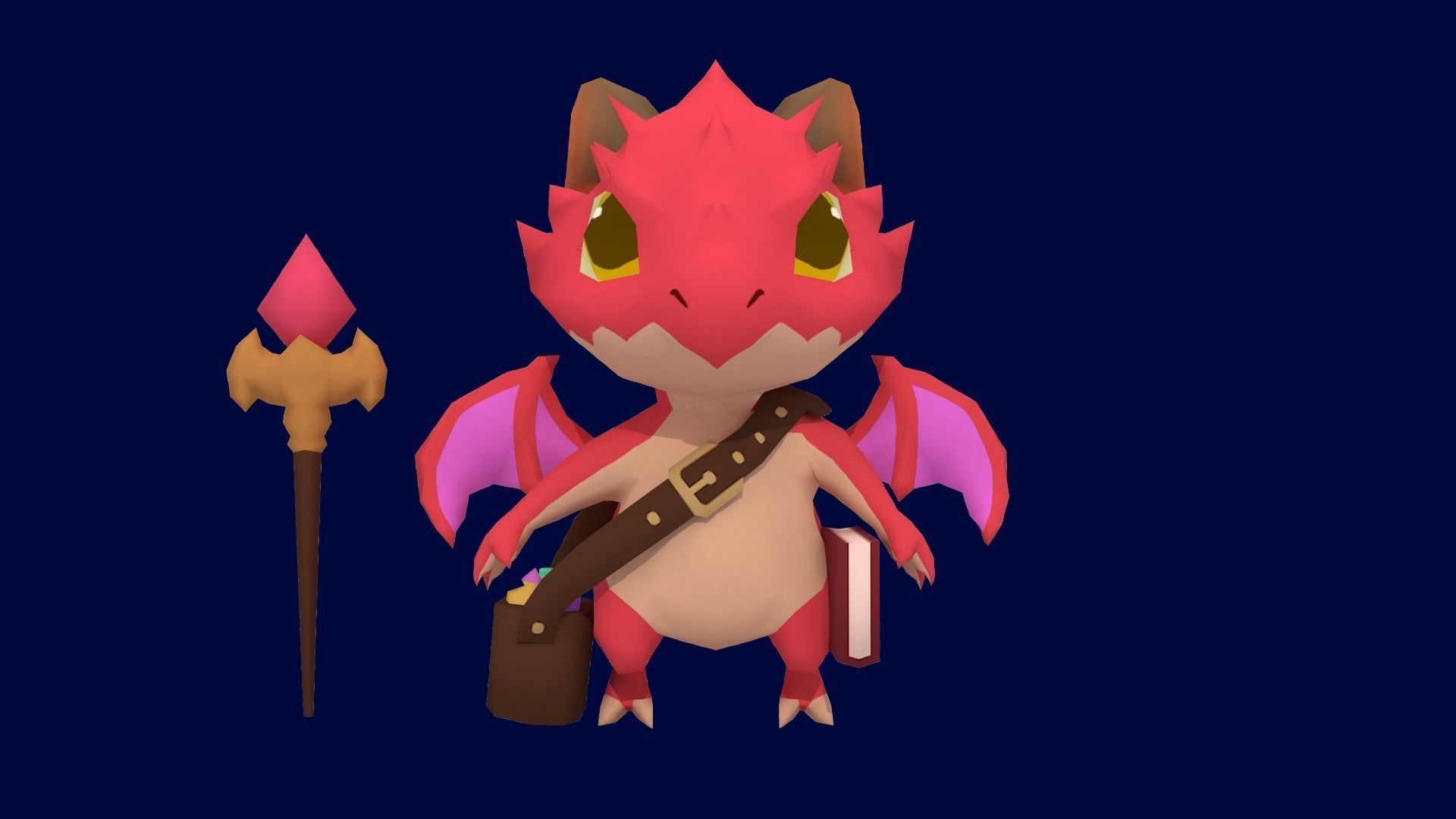Asset - Game - Character - Baby Dragon - Low Poly Low-poly 3D model_13
