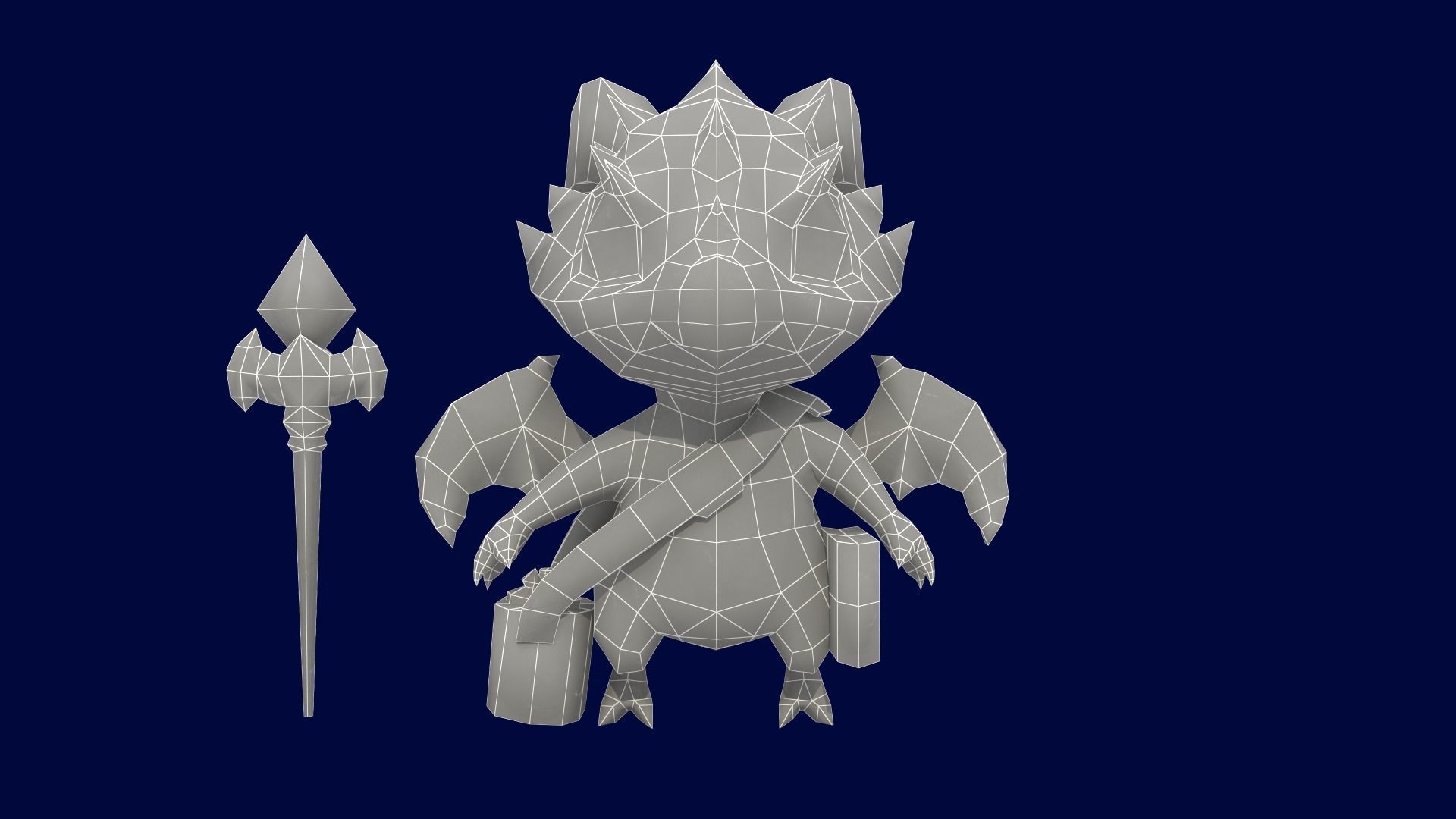 Asset - Game - Character - Baby Dragon - Low Poly Low-poly 3D model_17
