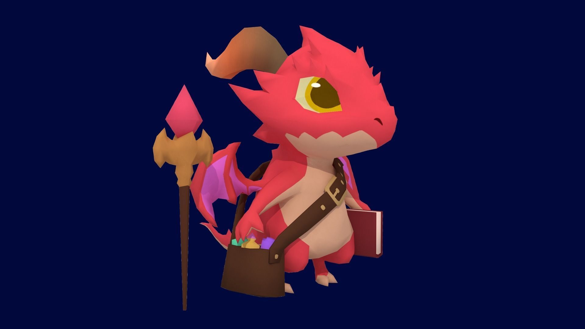 Asset - Game - Character - Baby Dragon - Low Poly Low-poly 3D model_14