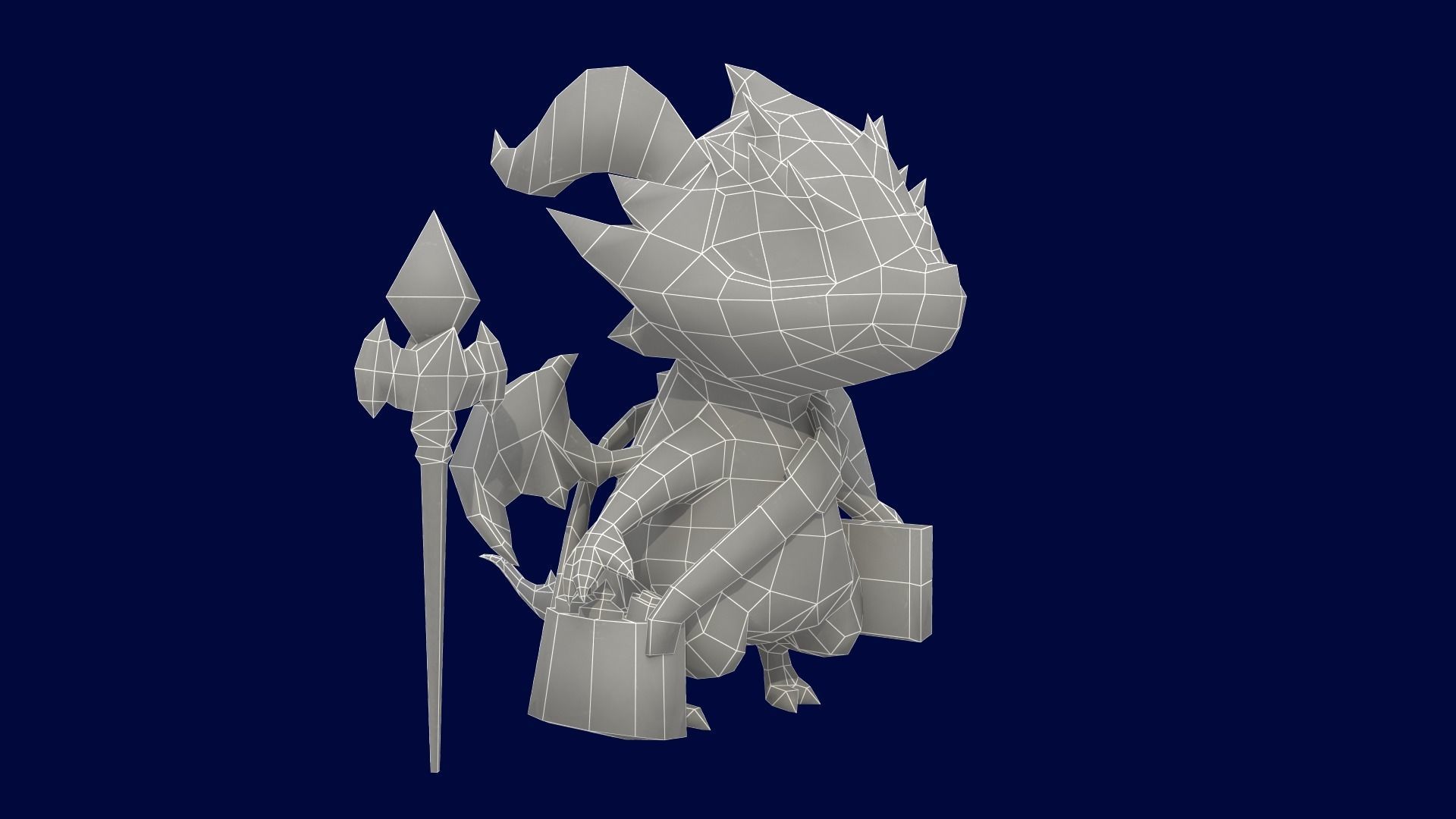Asset - Game - Character - Baby Dragon - Low Poly Low-poly 3D model_18