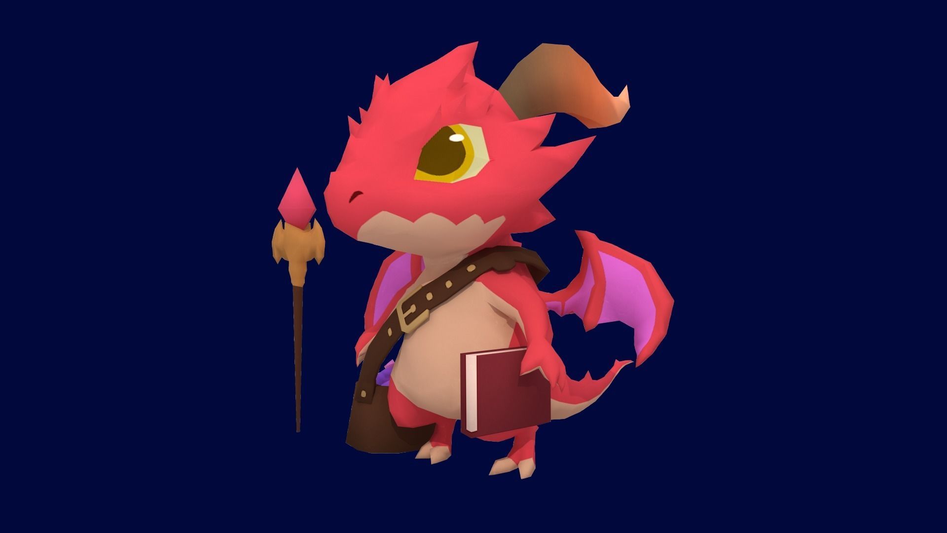 Asset - Game - Character - Baby Dragon - Low Poly Low-poly 3D model_15