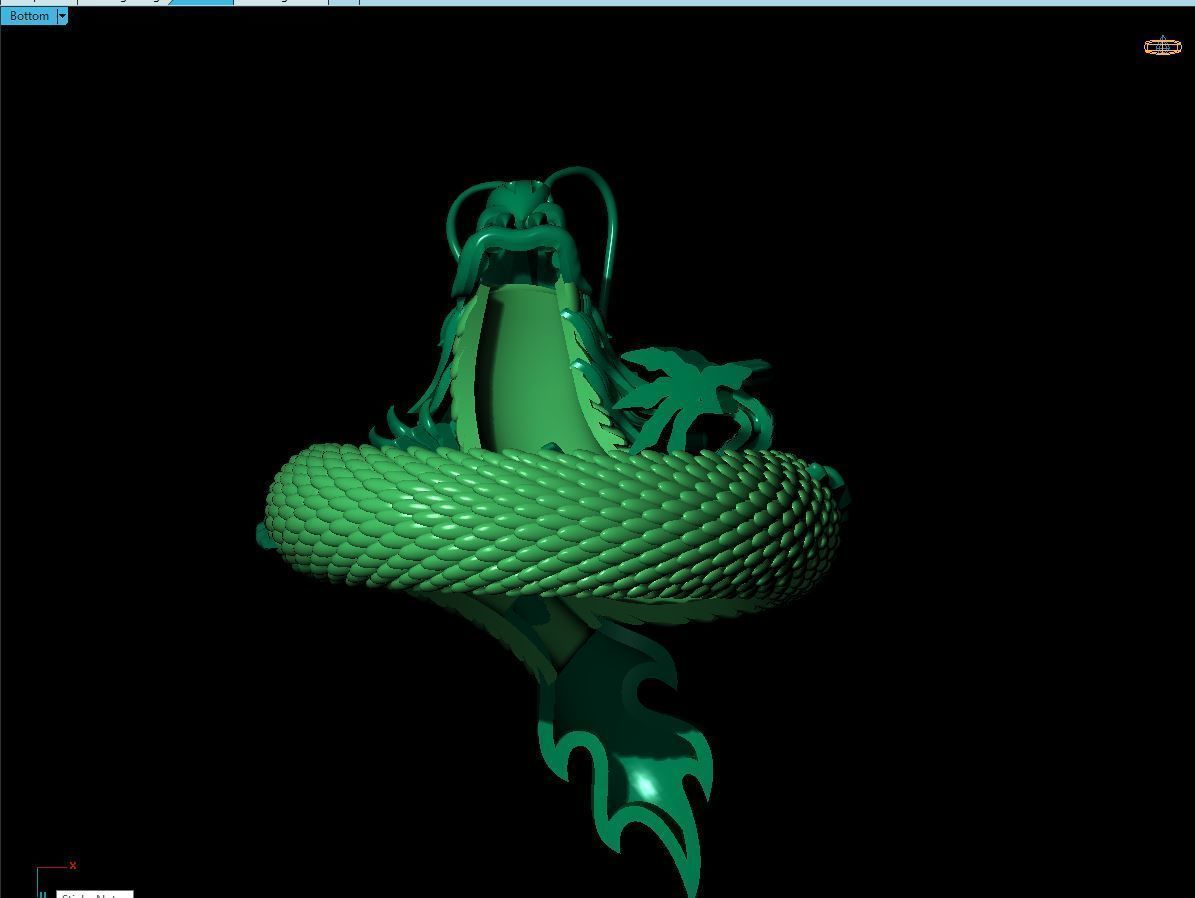 Men Dragon ring 3d print model 3D print model_11