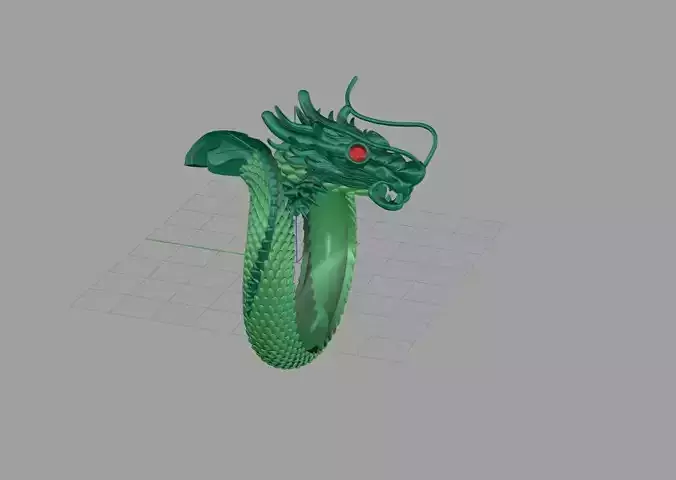 Men Dragon ring 3d print model