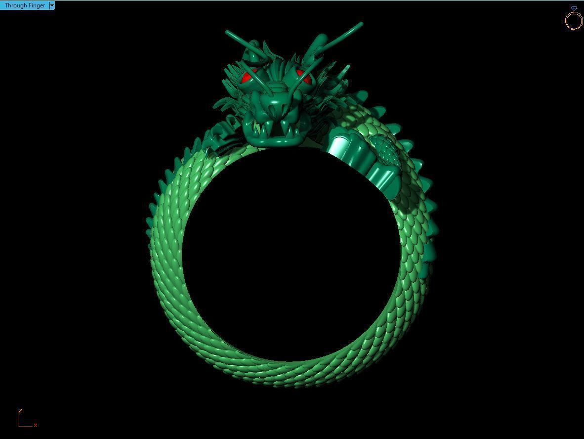 Men Dragon ring 3d print model 3D print model_10