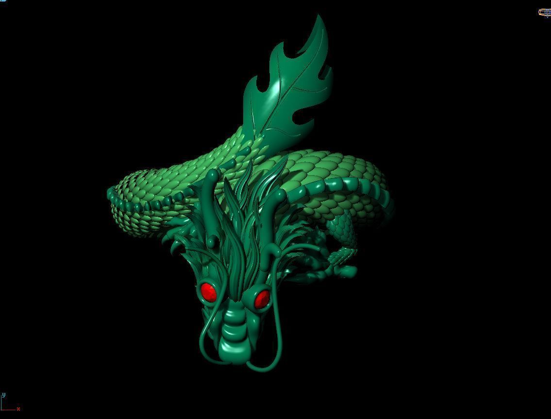 Men Dragon ring 3d print model 3D print model_12