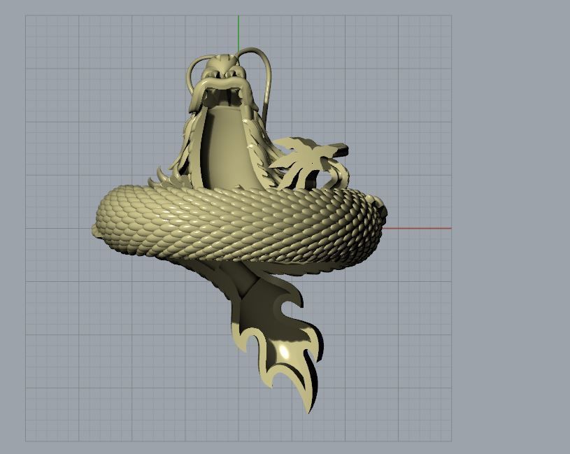 Men Dragon ring 3d print model 3D print model_16