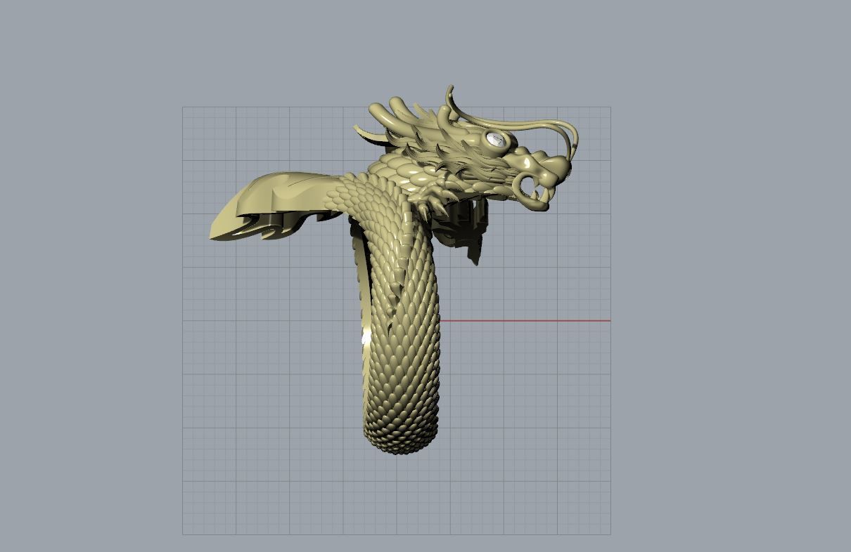 Men Dragon ring 3d print model 3D print model_18