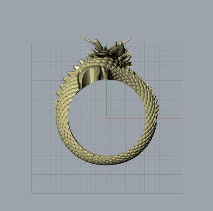 Men Dragon ring 3d print model 3D print model_19