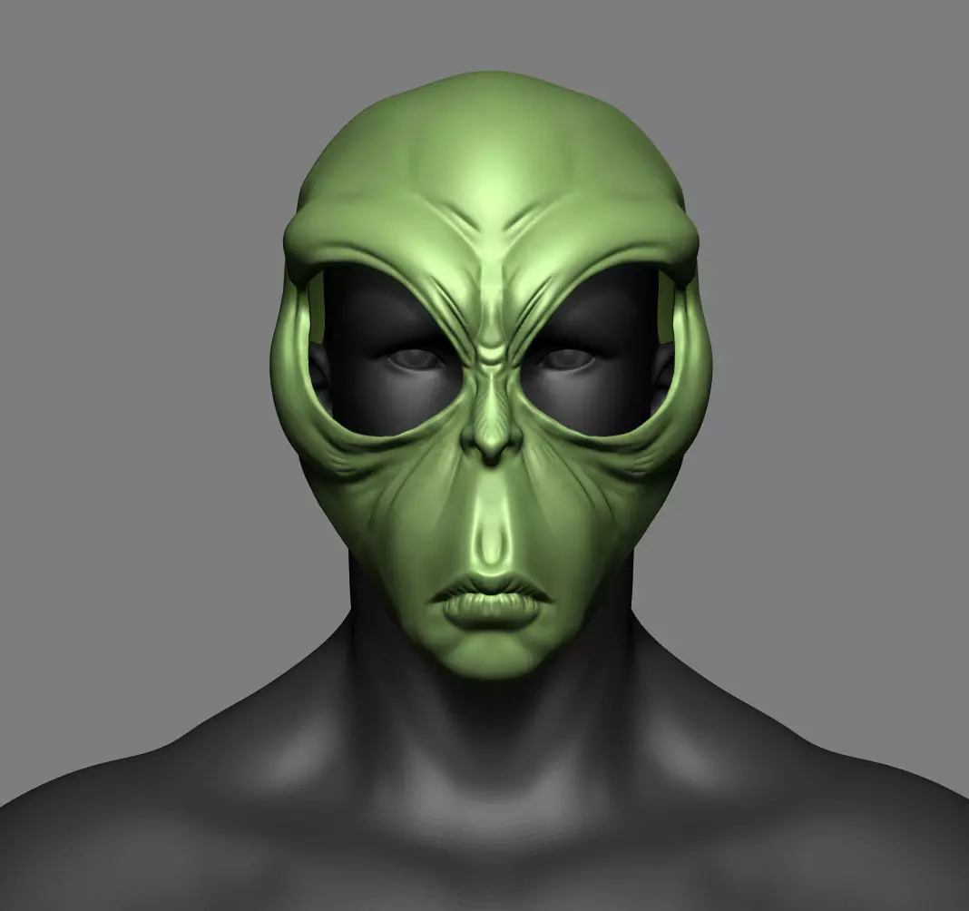 Alien Mask Cosplay Costume Helmet  3D print model_0