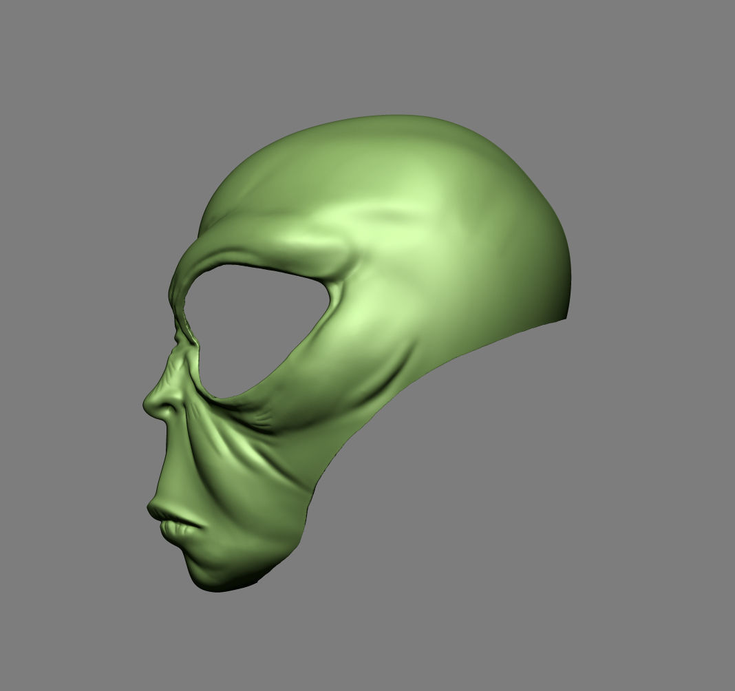 Alien Mask Cosplay Costume Helmet  3D print model_3