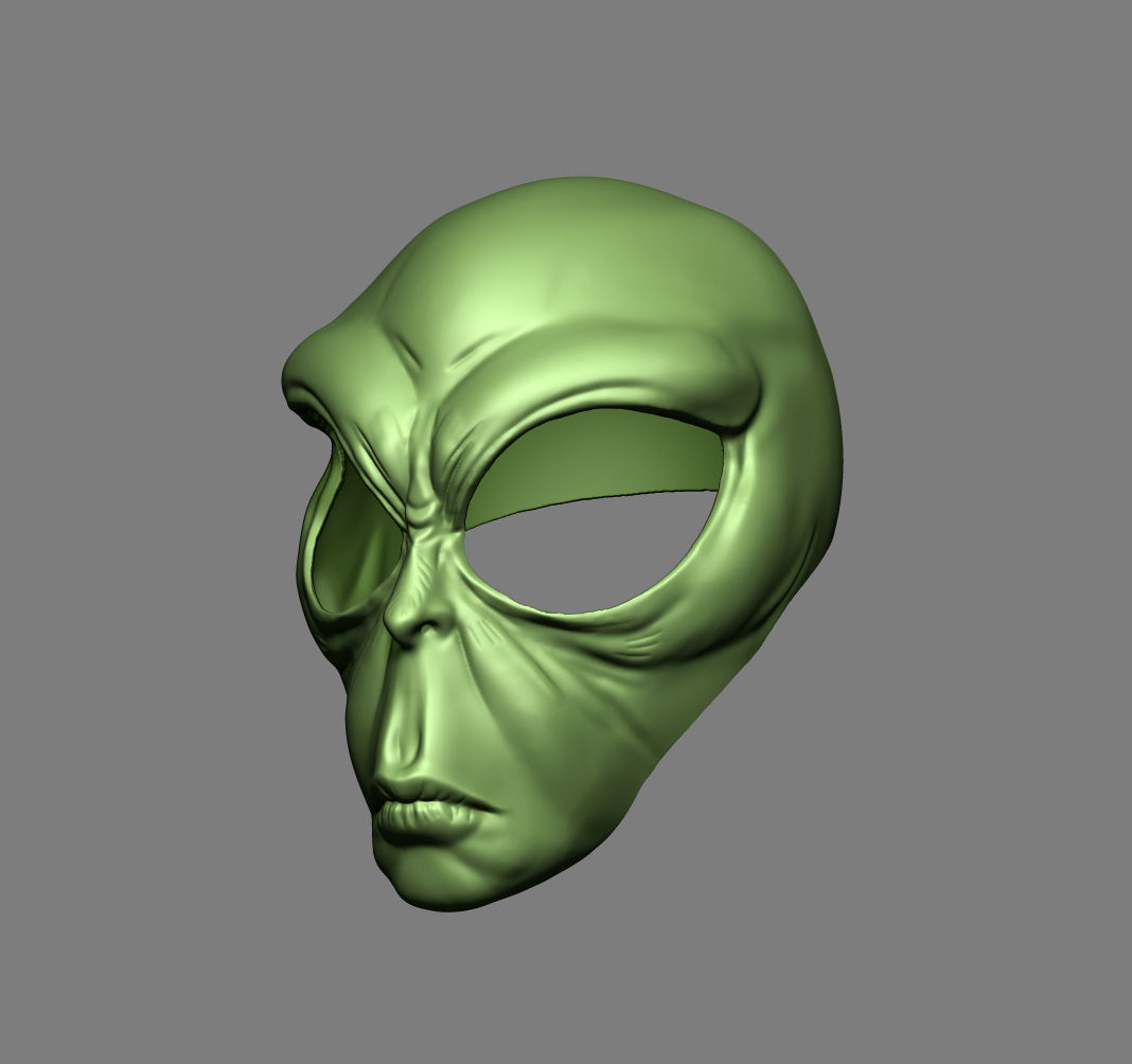 Alien Mask Cosplay Costume Helmet  3D print model_2