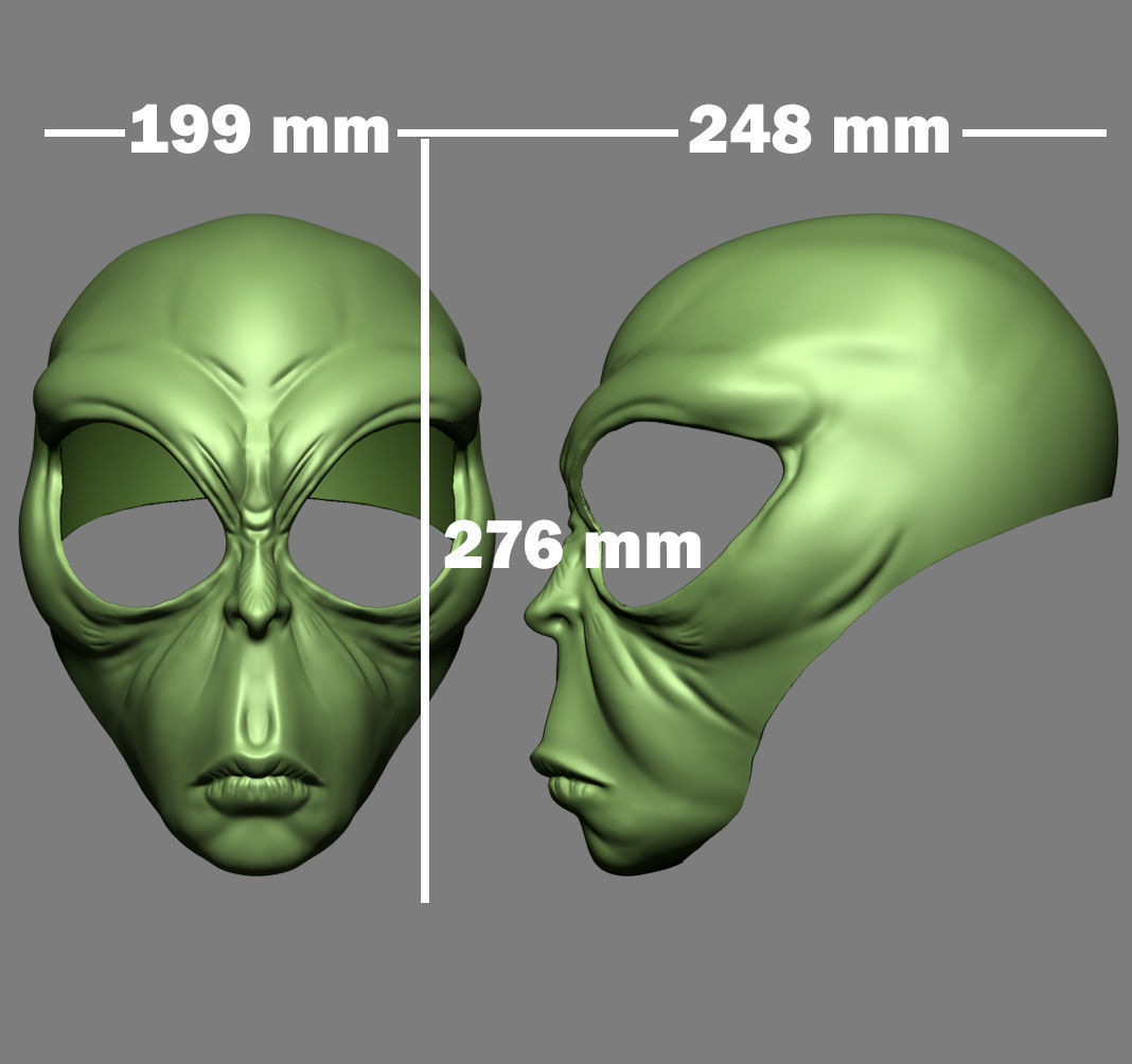 Alien Mask Cosplay Costume Helmet  3D print model_6