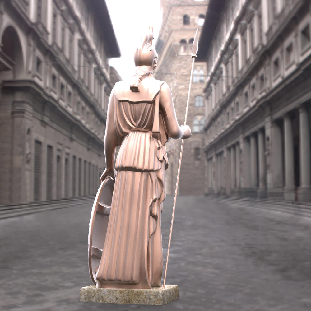 Athena Statue 3D model_6