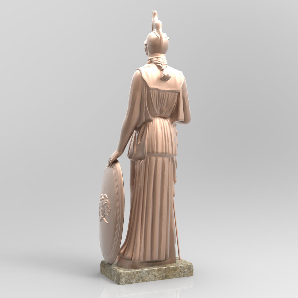 Athena Statue 3D model_4