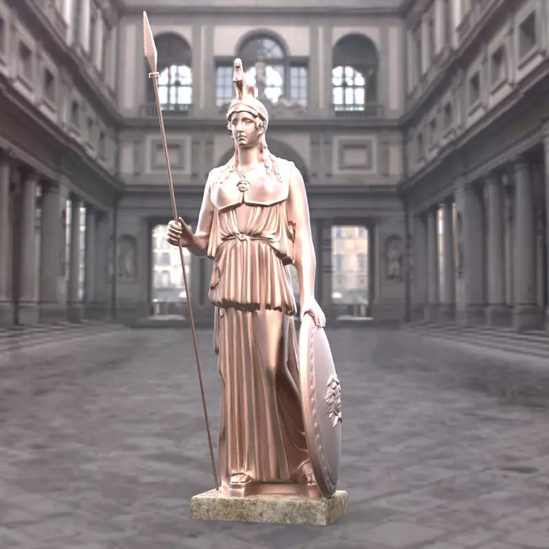 Athena Statue 3D model_0
