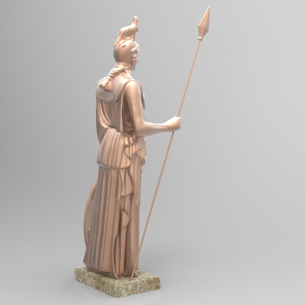 Athena Statue 3D model_5