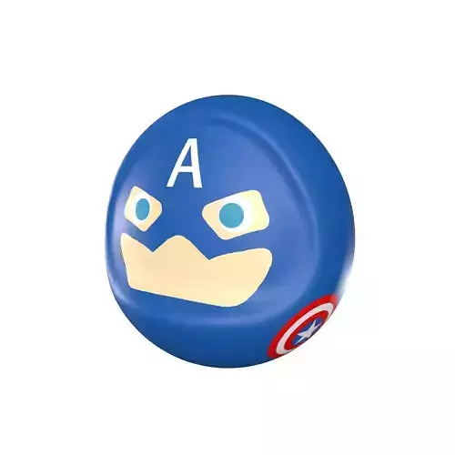 Tumbler 04 captain america Low-poly 3D model