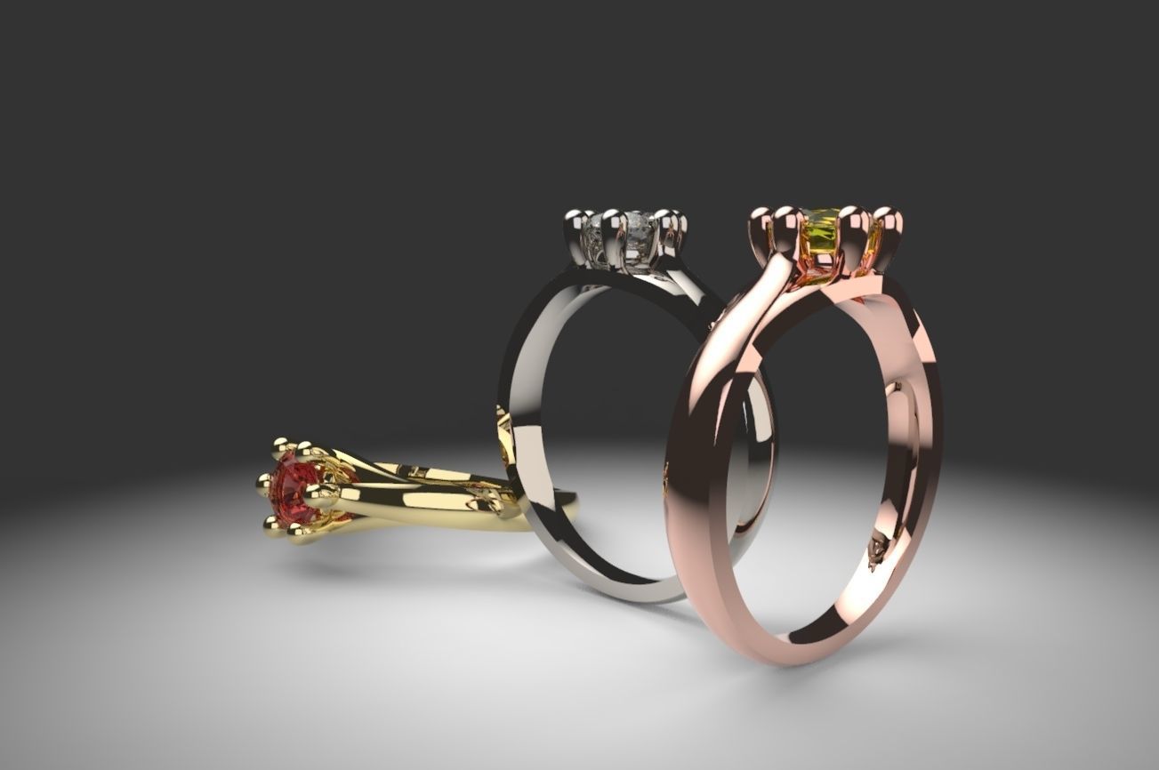 Big Diamond Ring 3D print model_3