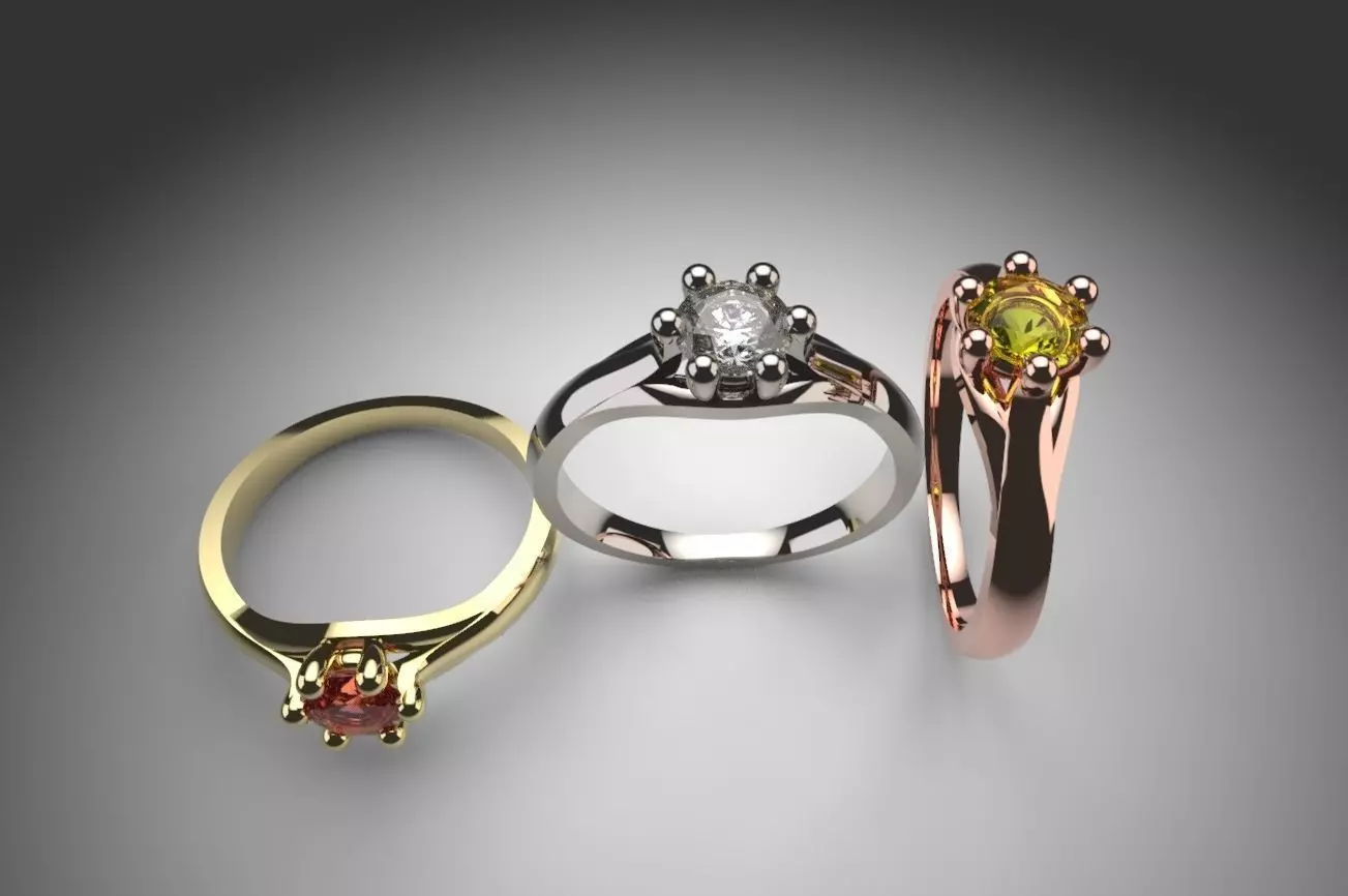 Big Diamond Ring 3D print model_0