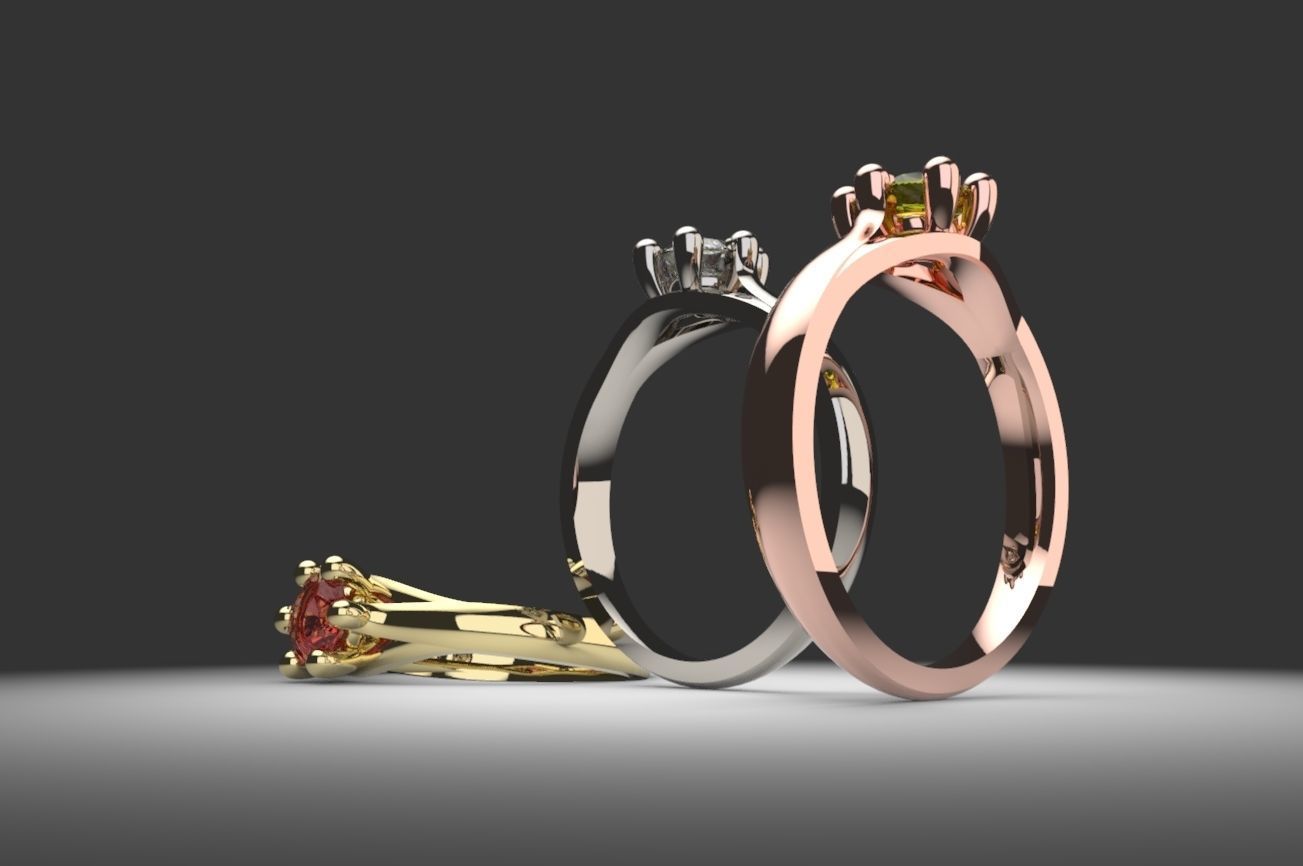 Big Diamond Ring 3D print model_2