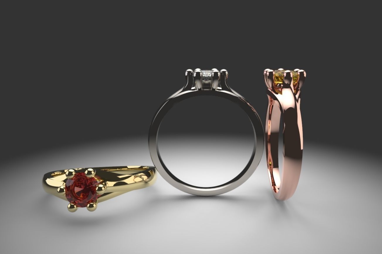 Big Diamond Ring 3D print model_1