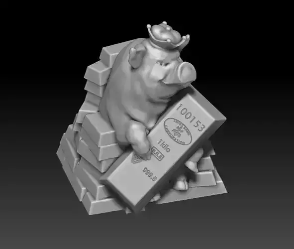 Mascot 2019 rich pig 3D print model