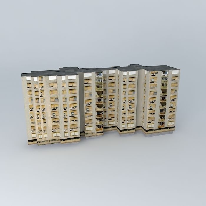 Residential Building In Mostar Free 3D model_2