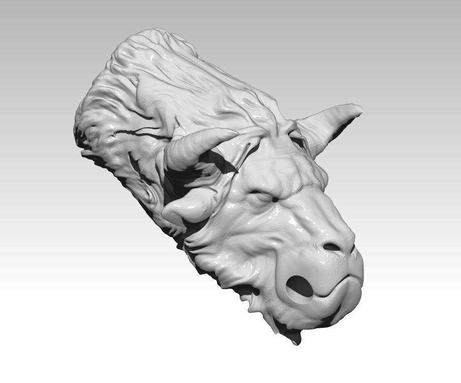 Detailed Animal Head Chain Bracelets Laces ends pieces  3D print model_1